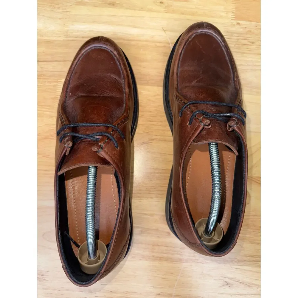 Shoe‎ The Bear Cosmos Apron Shoes Leather Lace Up Derby Brown Mens 10 EUR 44